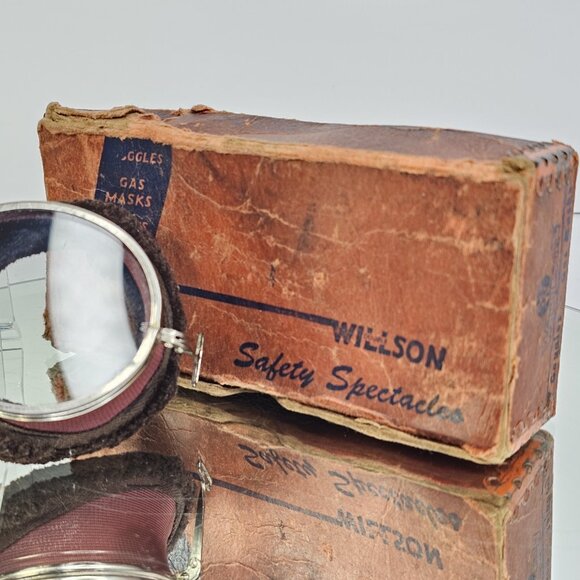 Willson D81 Safety Goggles Glasses With Box NOS Steampunk Motorcycle - Picture 3 of 16